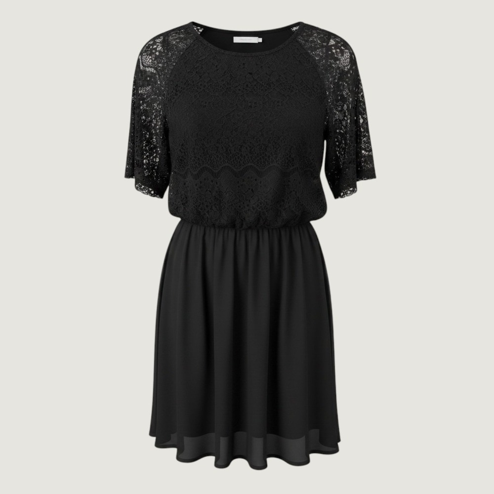 IENA Lace Mini Dress Bell Sleeve Romantic Whimsigoth Romantic Goth Black Women M